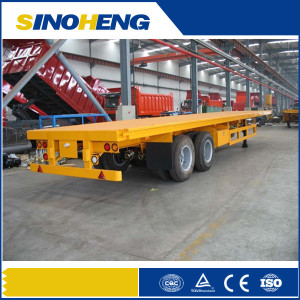 Hot Sell 3 Axles Container Flatbed Semi Trailer with Certificates